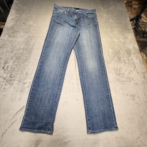 Calvin Klein Jeans Womens 14 Blue Skinny Stretch Denim Distressed - Picture 1 of 10